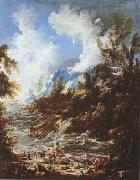 MAGNASCO, Alessandro, Seascape with Fishermen and Bathers (mk08)